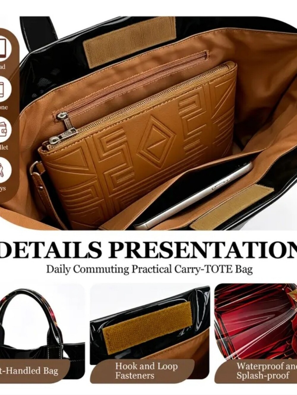 Glamour Classy Perfume Heel Daily Commute Tote Bag - Picture 4 of 6